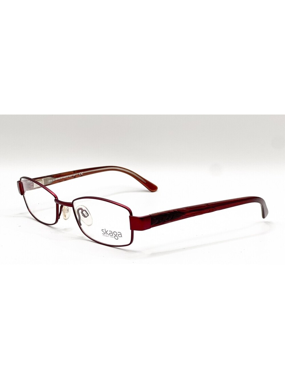 Skaga 3859 Margareta 5405 Burgundy Rectangle Authentic Eyeglass Frames 49-16